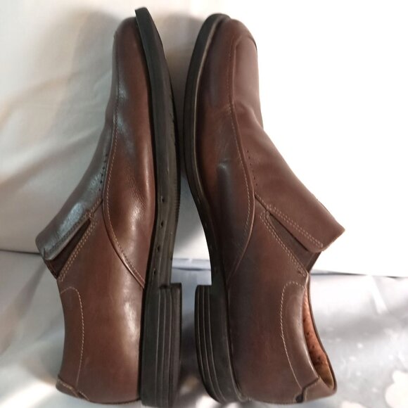 Clarks Unbrylan Lane Brown Leather Shoes Men’s 13 Unstructured Comfort Casual - Picture 5 of 10